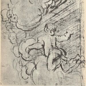 ANGEL STUDY Giovanni Gian Lorenzo Bernini Fine Art Print Antique Vintage 1940’s